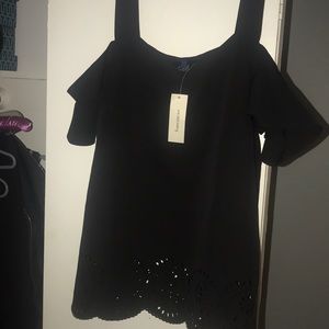 Off the shoulder black top